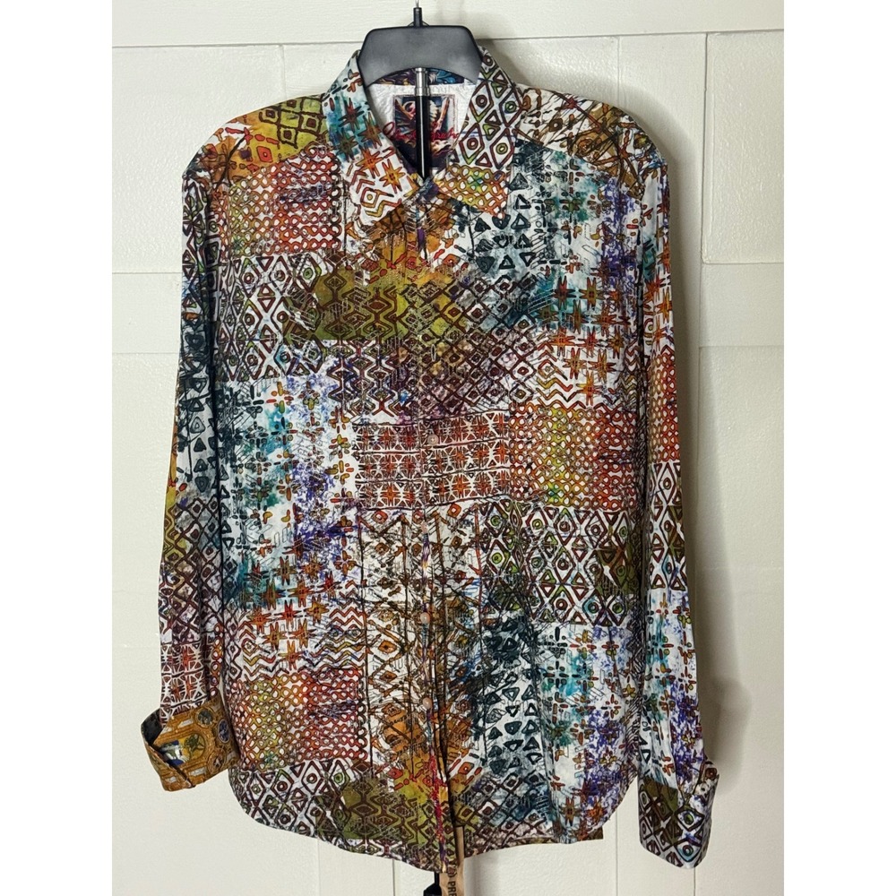 Robert Graham Rhone River Sport Shirt Men's XL Classic Fit